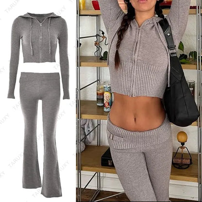 Spring Knitted Women's Two Piece Set