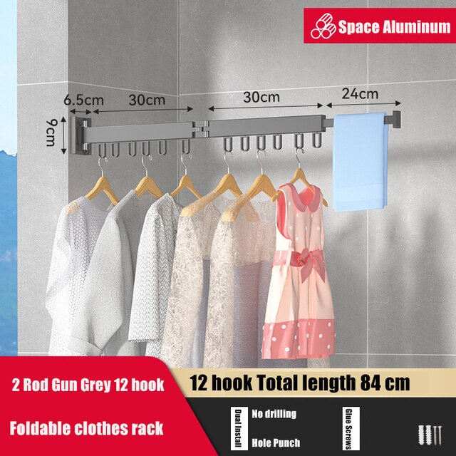 Retractable Cloth Drying Rack