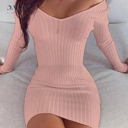 Warm & Sexy Off Shoulder Sweater Dresses